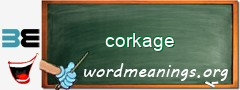 WordMeaning blackboard for corkage